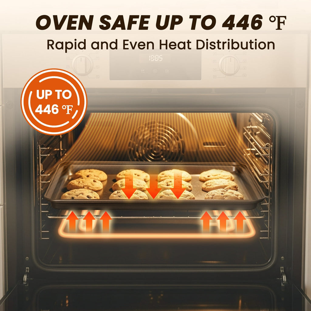 Kikcoin Bakeware Set, 22 Pcs Carbon Steel Non-Stick Baking Pan Set, Baking Sheet for Kitchen, Muffin Pan & Cookie She... - Image 5