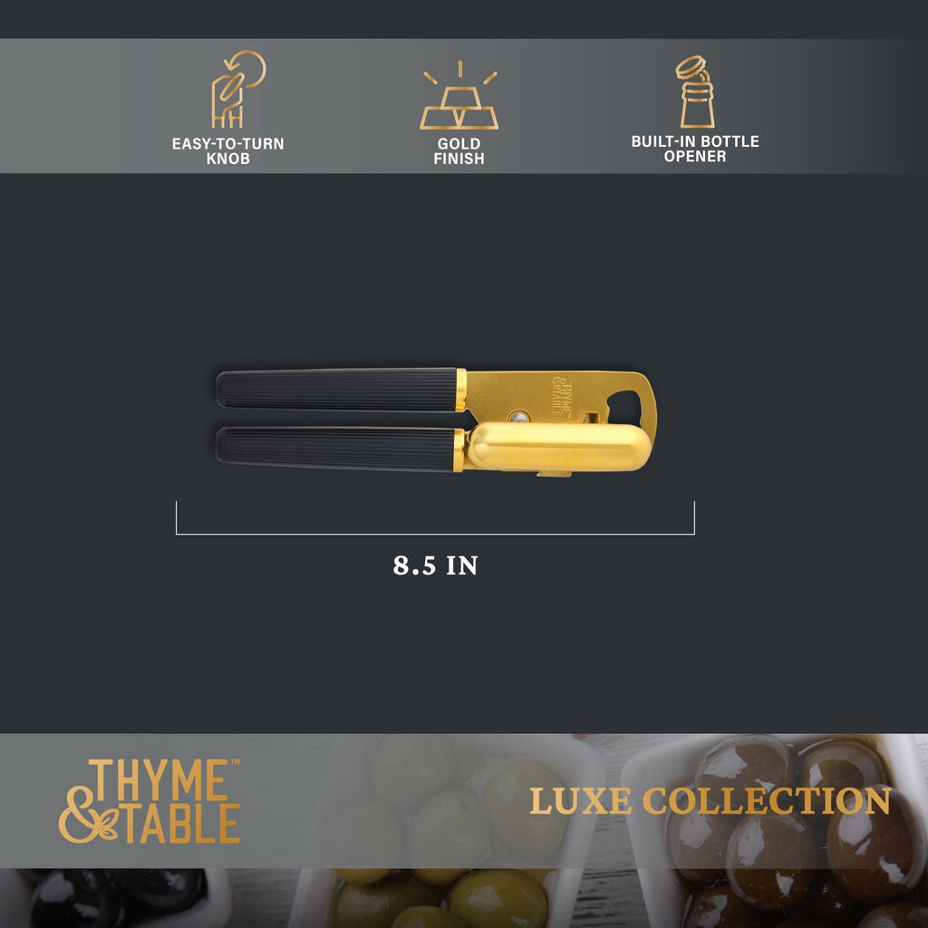 Thyme & Table Stainless Steel Manual Can Opener with Gold Finish - Image 4