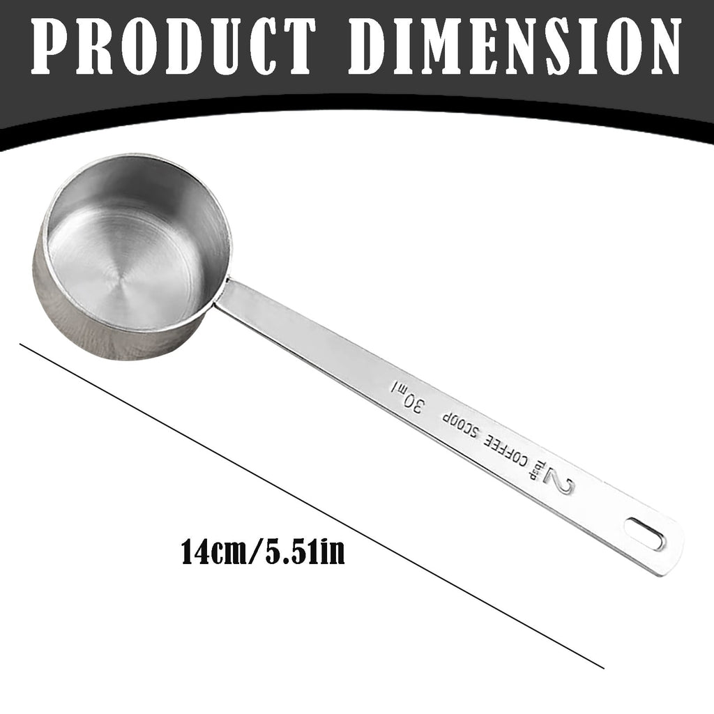 2 Tablespoon Coffee Scoop, Long Handle Stainless Steel Measuring Spoon, 1/8 Cup Measuring Cup, Coffee Measuring Spoon... - Image 4