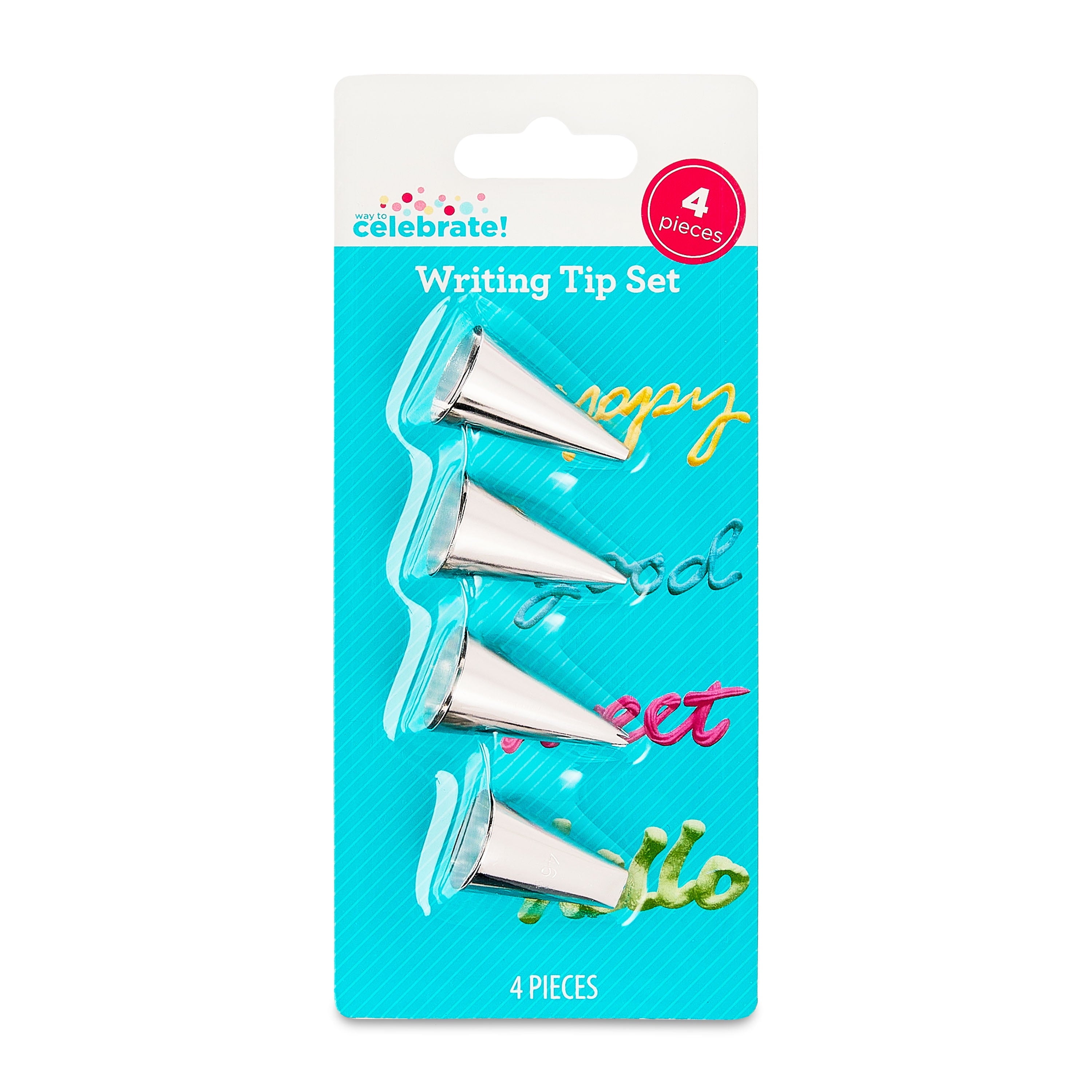 Way To Celebrate Icing Writing Tip Set, 4 Pieces - Image 3