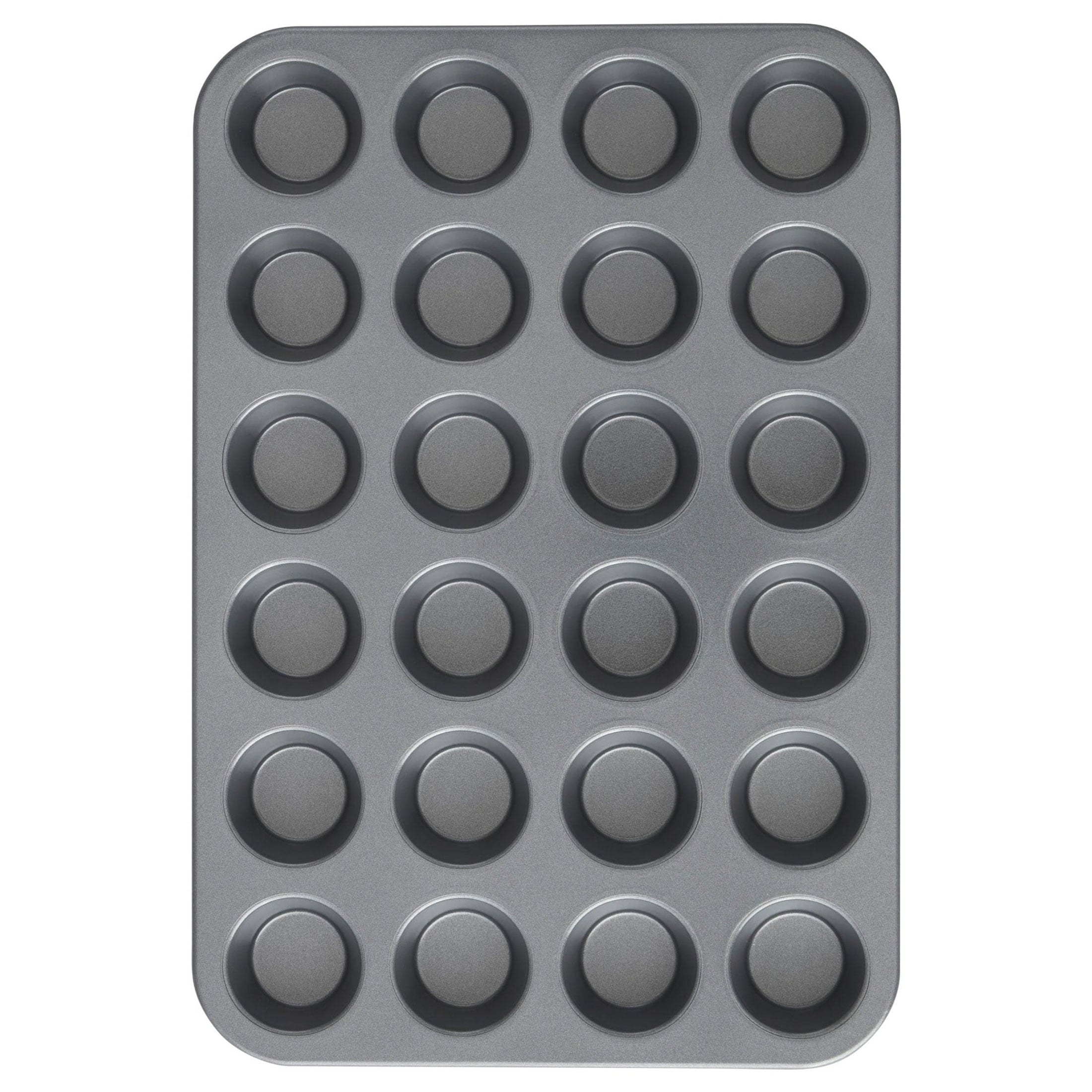 Wilton Everyday Non-Stick 24-Cup Mini Muffin Pan Cupcake Tin 14.65" x 9.9" x 0.8", Packaging May Vary - Image 4