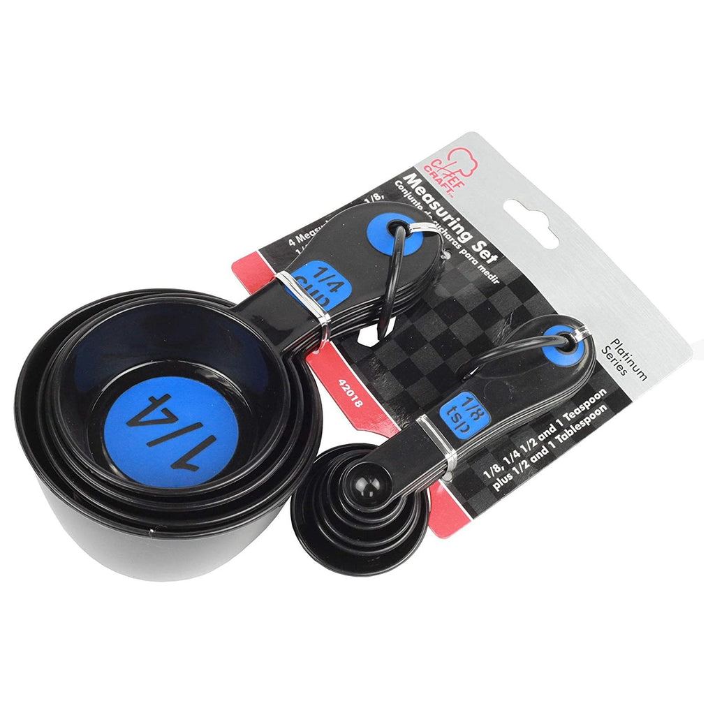 Chef Craft 10 Piece Easy Read Measuring Cups & Spoons Set - Black / Blue - Image 4