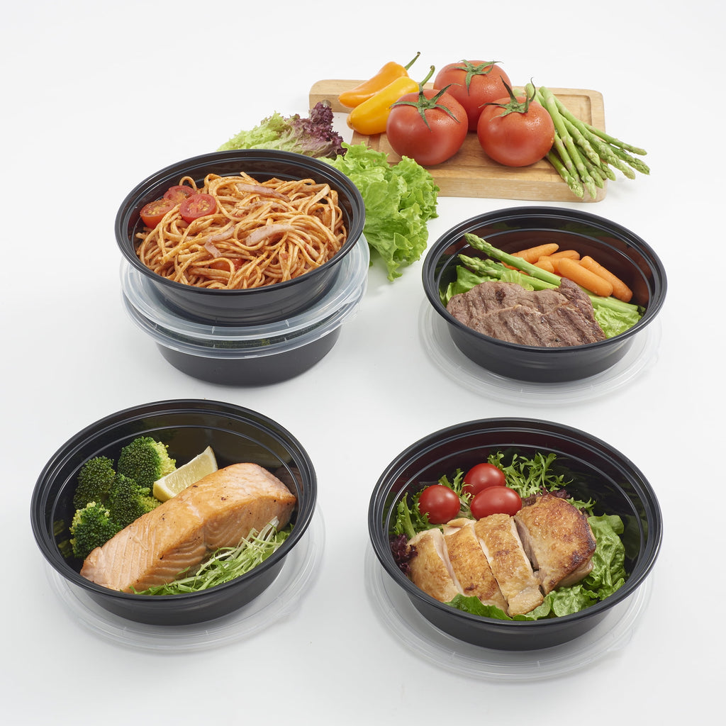 Mainstays 5-Pack Round Meal Prep Containers with Lids, 1L, BPA-Free, Microwave & Dishwasher Safe, Ideal Use for Meal ... - Image 4