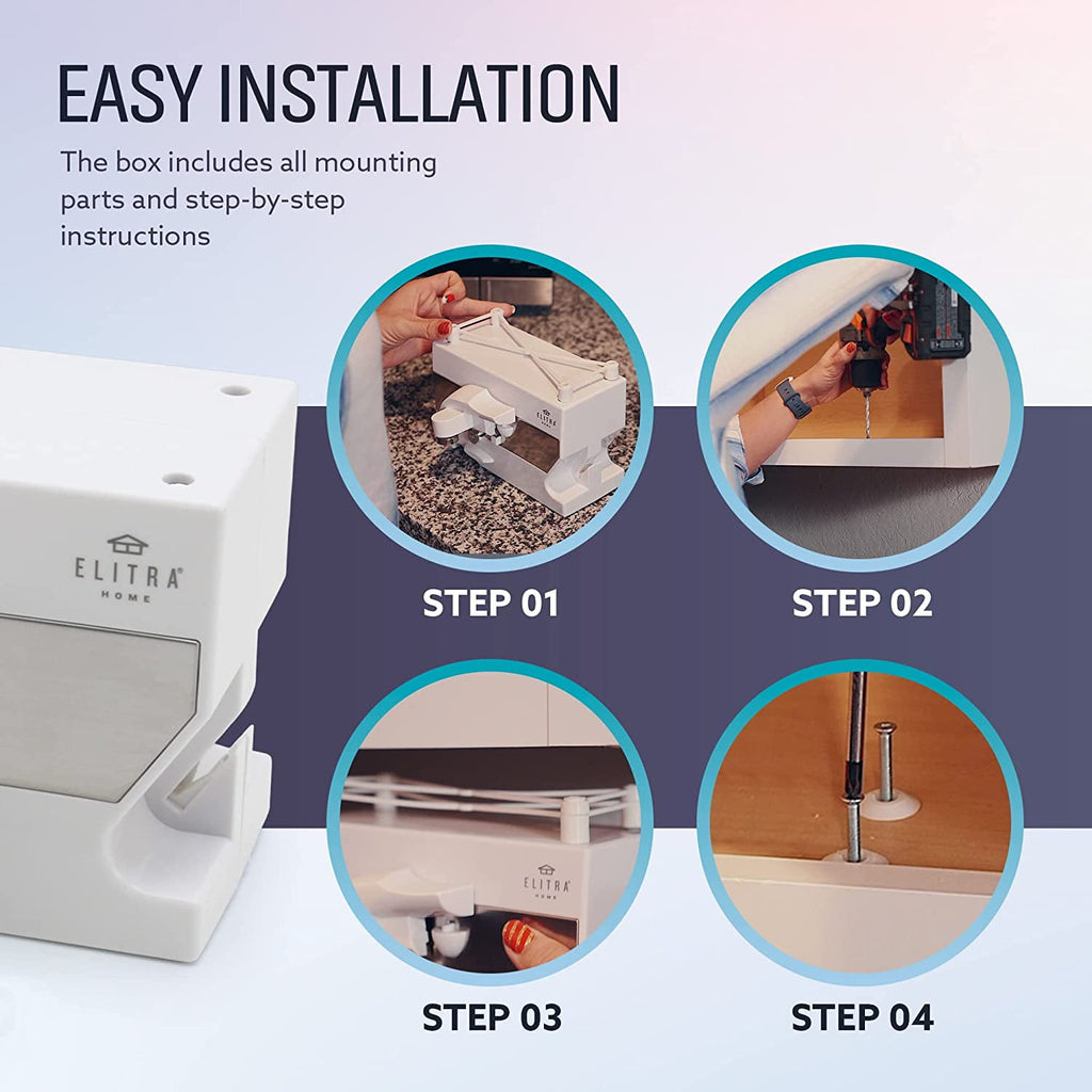 Elitra 3 in 1 Under the Cabinet Electric Can Opener, Blade Sharpener, Bottle Opener, Under The Counter Mount, For Lar... - Image 5