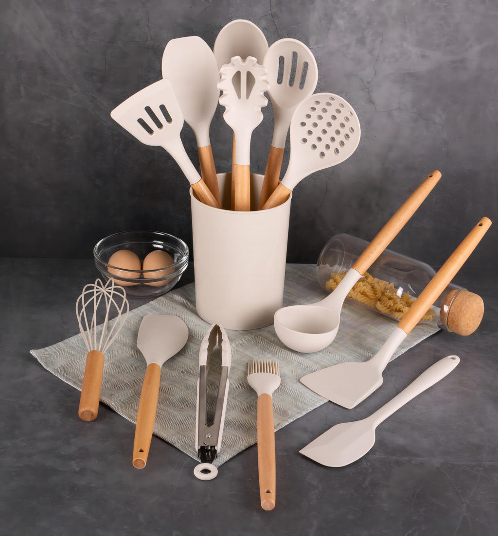 Mainstays 14pcs Cooking Utensil Set with Caddy - Image 6