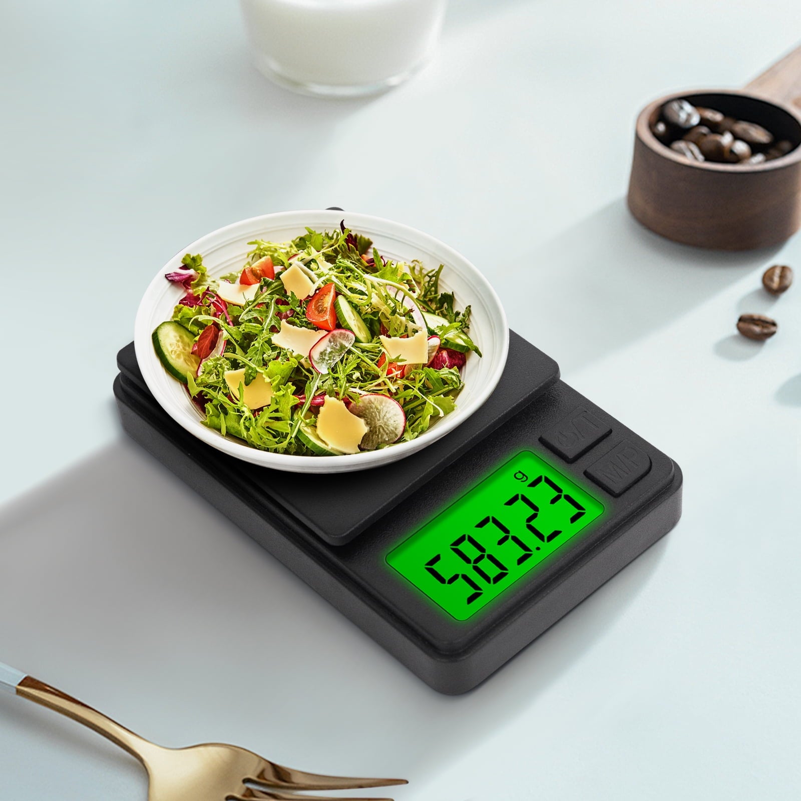 Digital Mini Pocket Scale, Gram Jewelry Gold Scale 1000g*0.01,Kitchen Food Scale Black for Power Gold Coin - Image 3