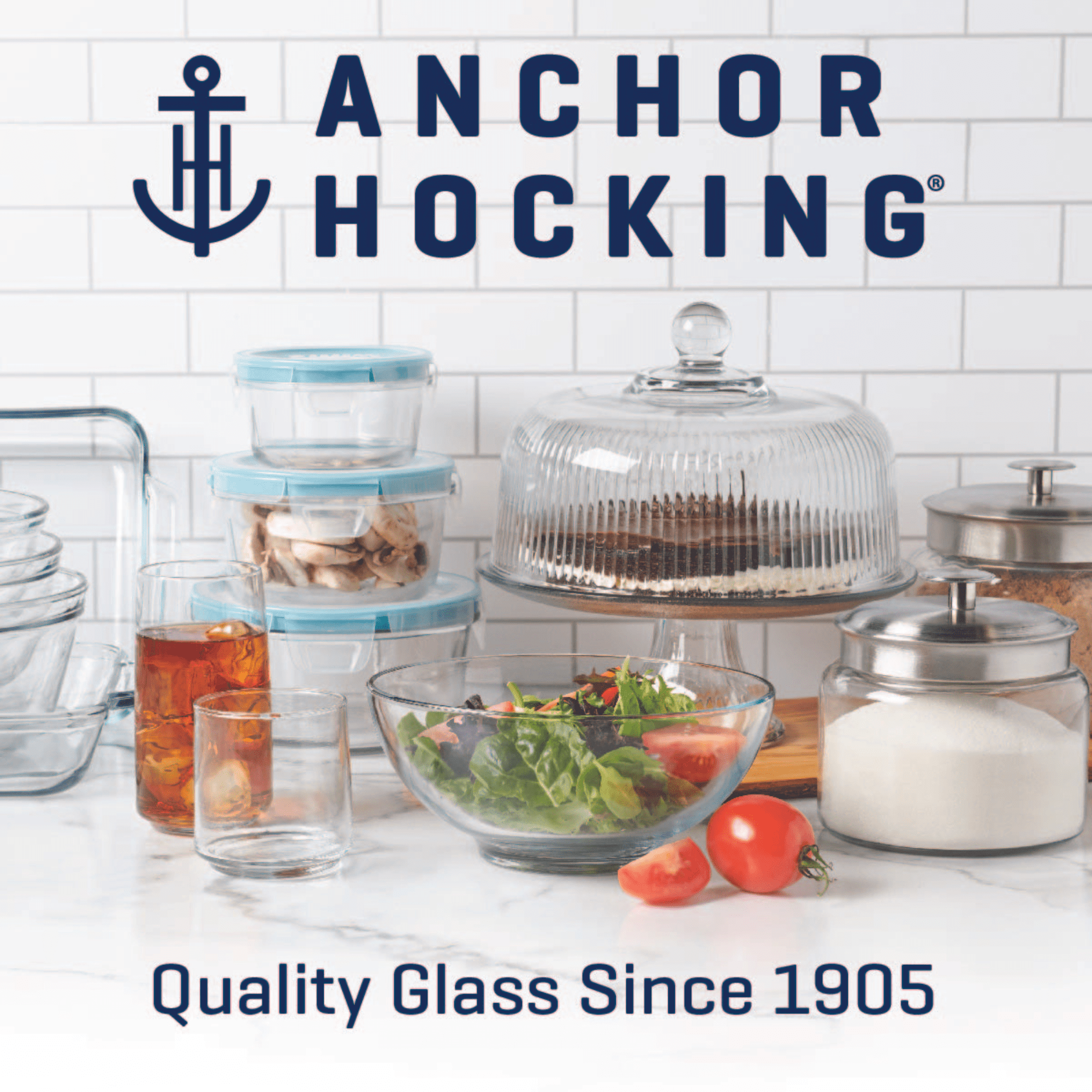 Anchor Hocking Heritage Hill Glass Jar with Lid, 1/2 Gallon, Best Used for Pantry Jar Storage and Display - Image 4