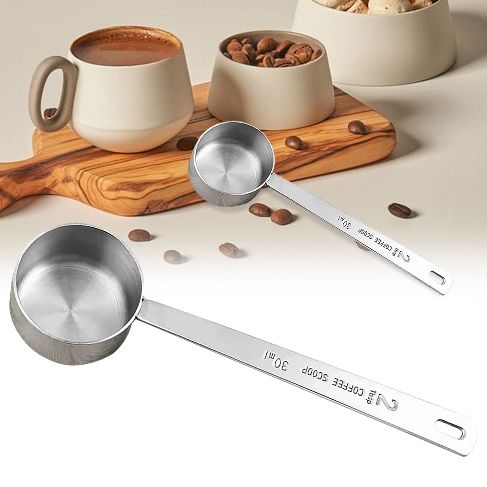 2 Tablespoon Coffee Scoop, Long Handle Stainless Steel Measuring Spoon, 1/8 Cup Measuring Cup, Coffee Measuring Spoon... - Image 6