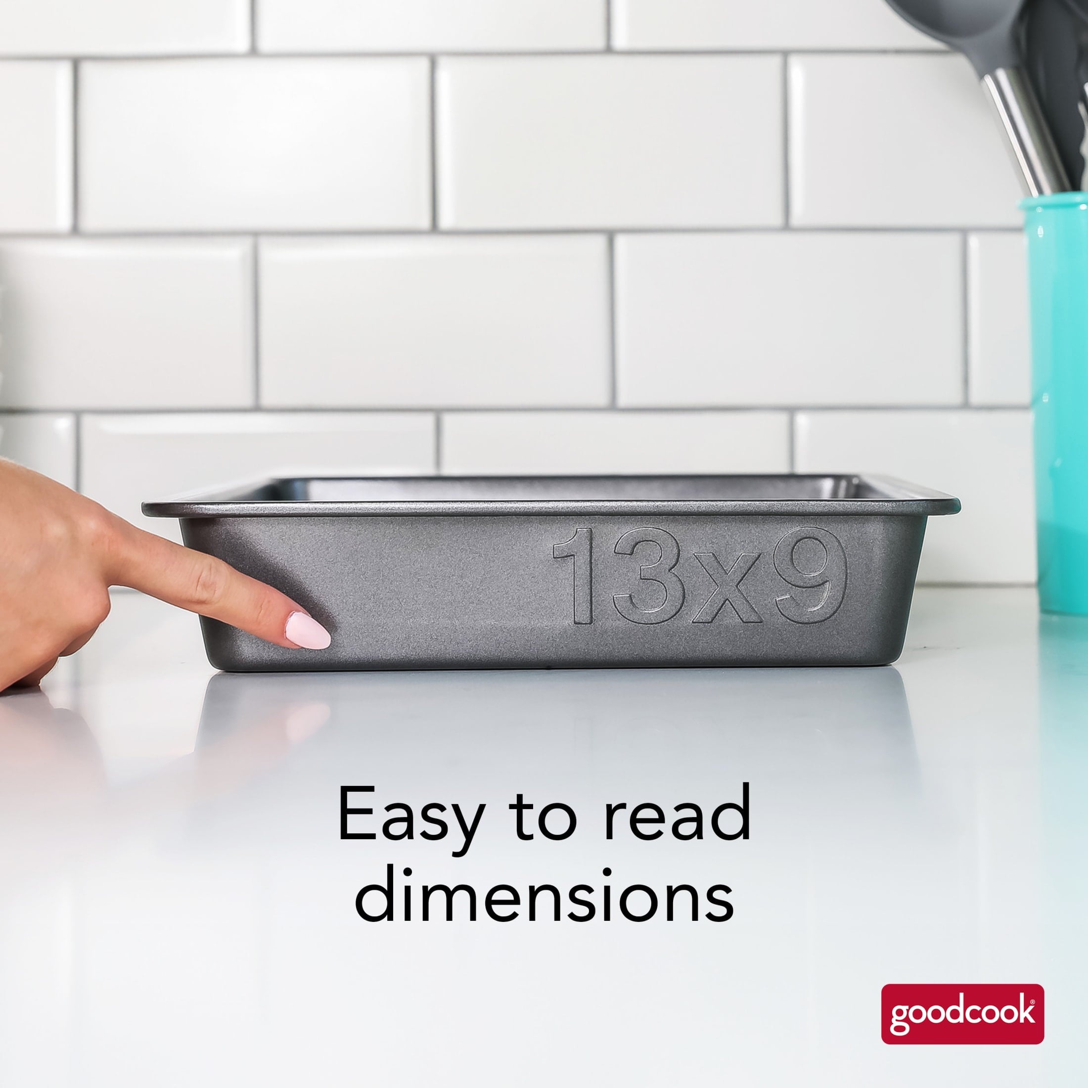 PRO Nonstick Steel Baking Pan, 9" x 13", Gray - Image 2