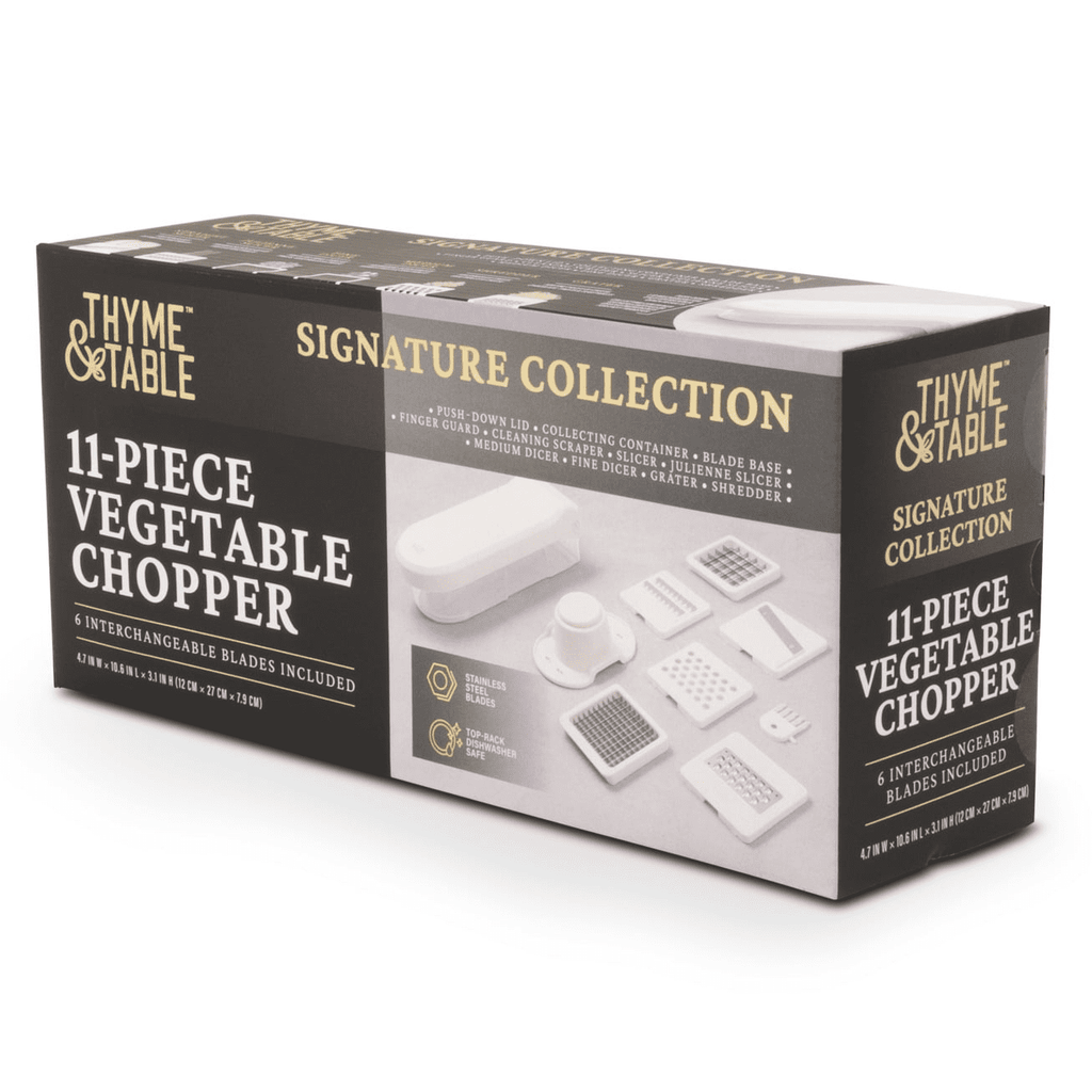 Thyme & Table 11-Piece Vegetable Chopper, Cream - Image 2