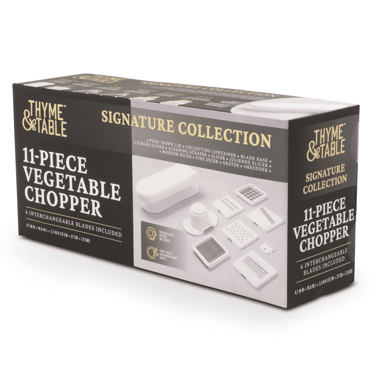 Thyme & Table 11-Piece Vegetable Chopper, Cream - Image 2