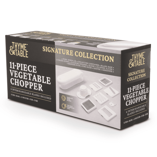 Thyme & Table 11-Piece Vegetable Chopper, Cream - Image 2