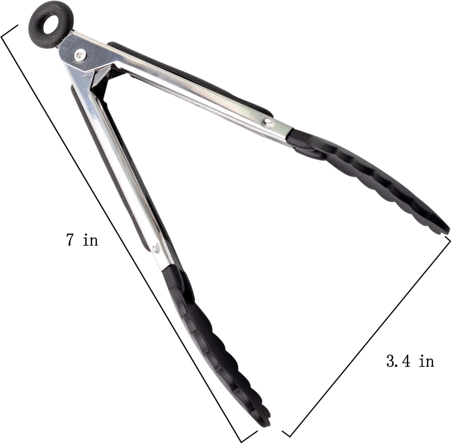 GMZW 6 Pcs Mini Silicone Tongs, 7 Inch Small Serving Kitchen Tongs, with Silicone Tips Christmas Party, Supplies for ... - Image 3