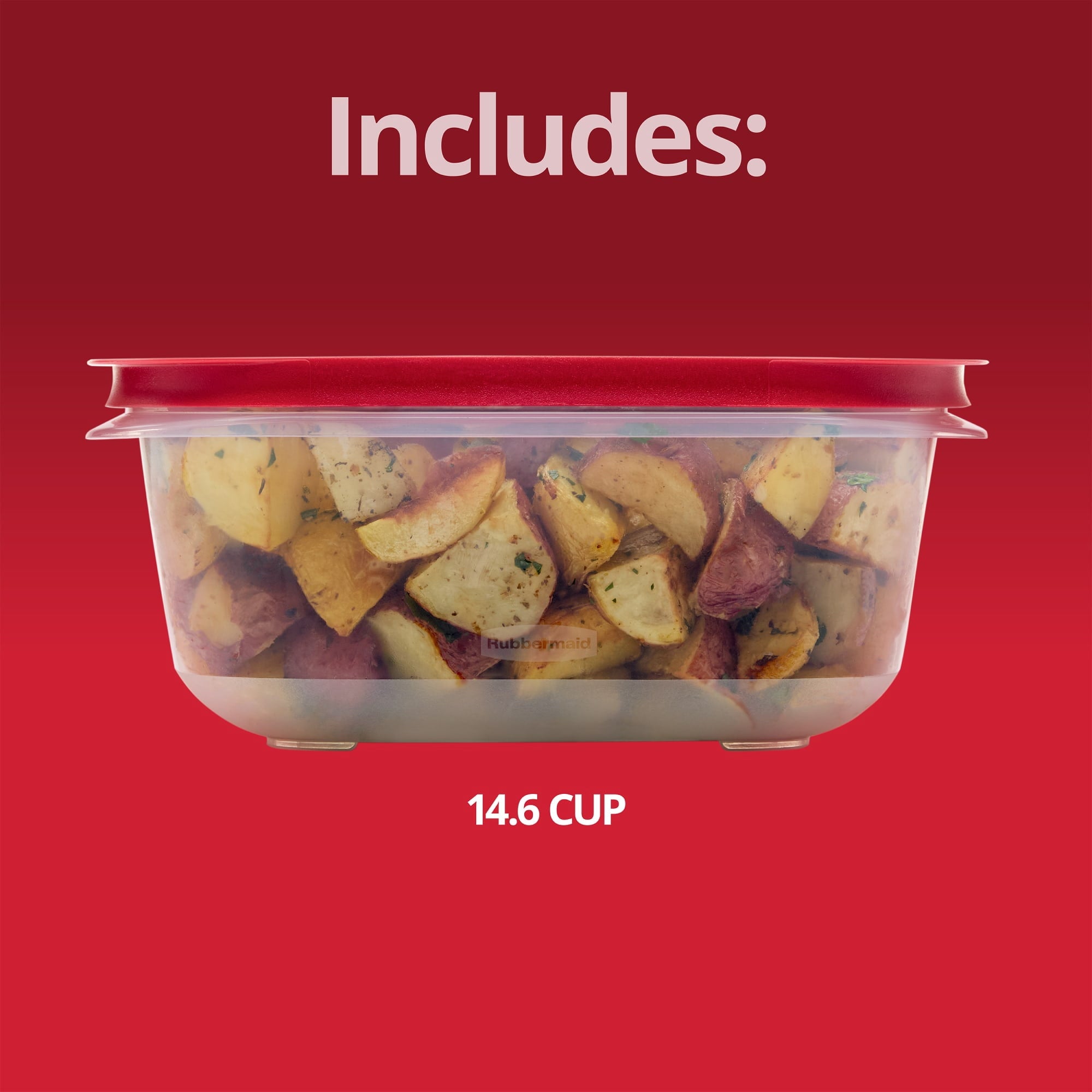 Rubbermaid 14.66-Cup EasyStore Square Container, Food Storage Container, Food Storage Container with Lids - Image 6