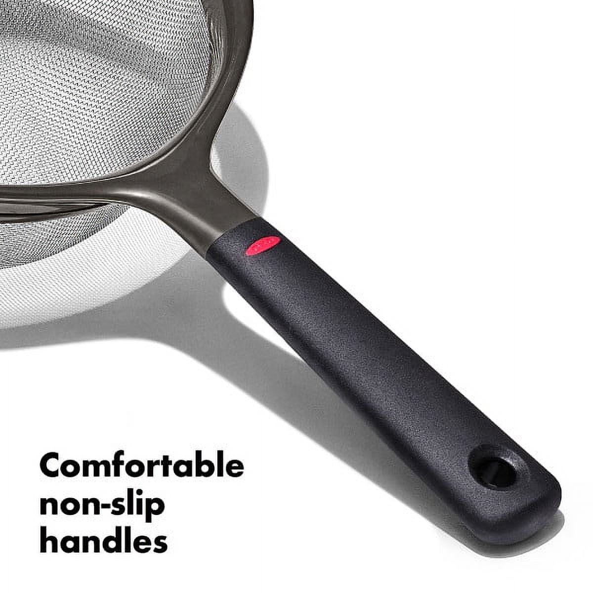 OXO SoftWorks 8-In Fine Mesh Strainer with Comfortable Non-Slip Handle – Stainless Steel Sieve - Image 5