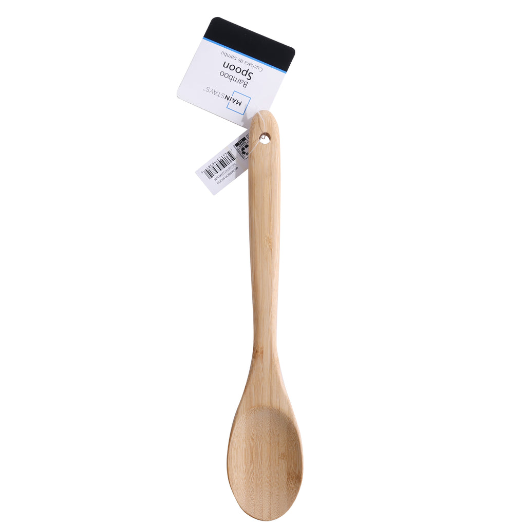 Mainstays Bamboo Cooking Spoon Natural Bamboo Crafted, 13" L, Kitchen Prep - Image 5