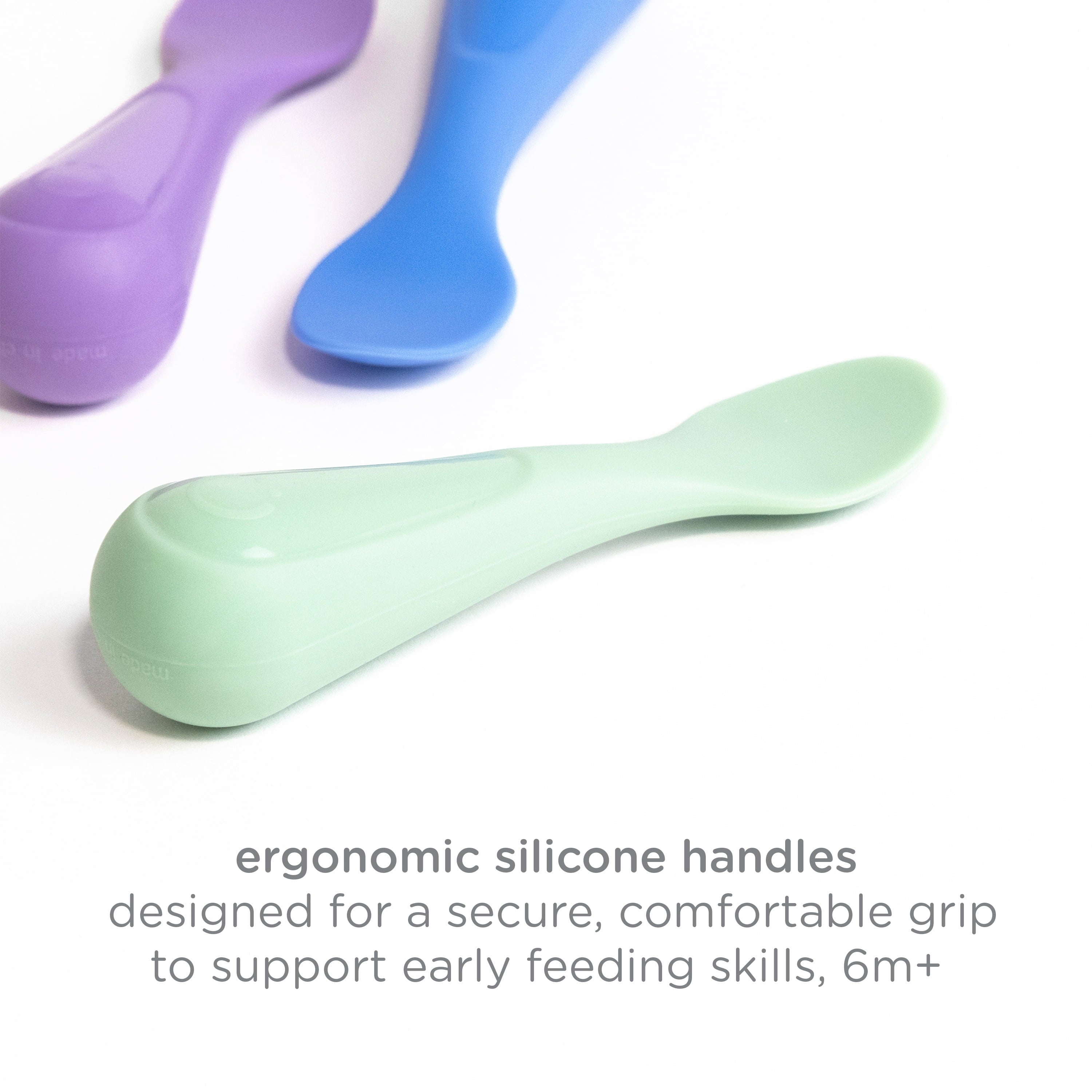 Ubbi Silicone Toddler Training Spoons, Baby, Silicone Flatware Sets, 3 Pack - Image 4