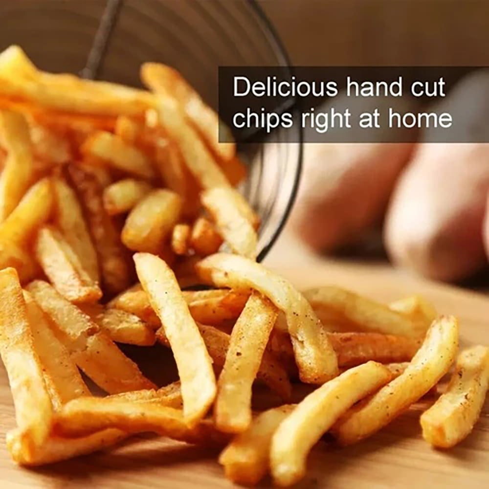 2-Blade French Fry Cutter | Stainless Steel Potato & Vegetable Chopper Slicer Dicer - Image 5
