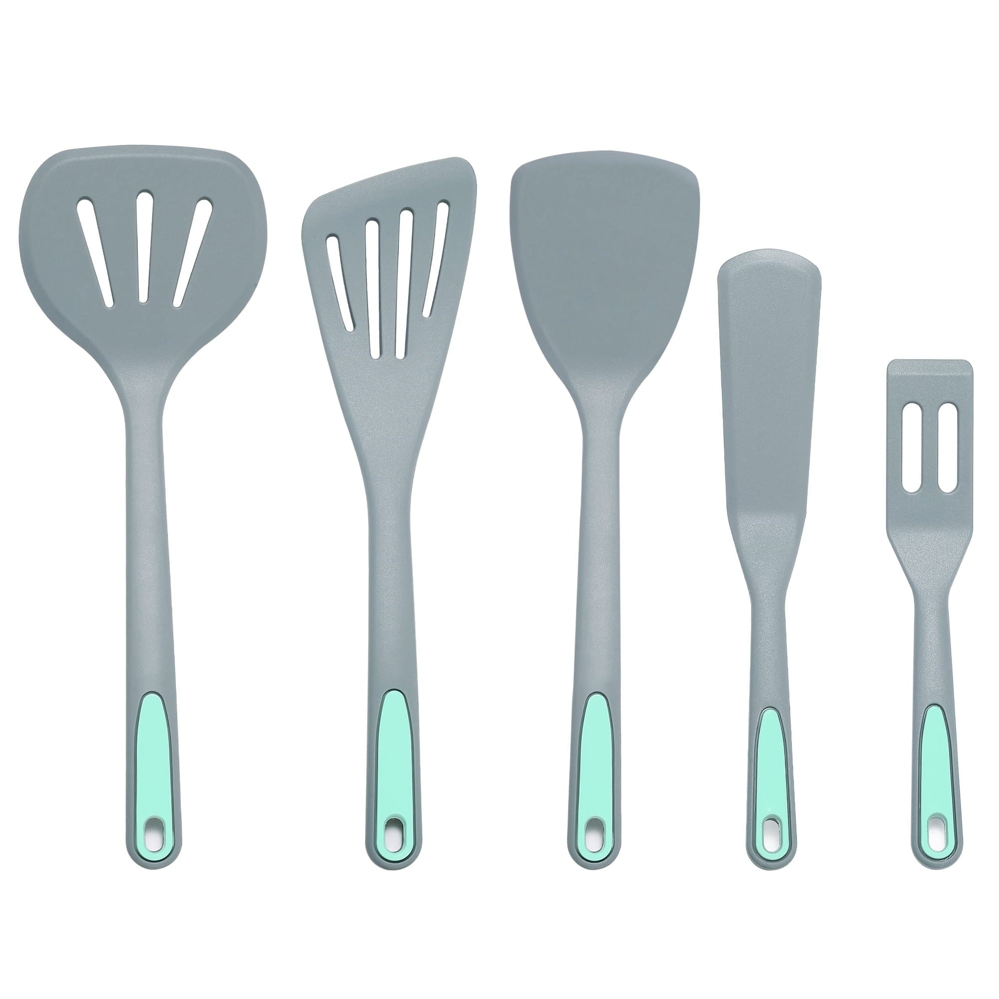 To encounter 5 Pieces Silicone Spatula Set, Non-Stick Silicone Turner Spatulas, Heat Resistance Cooking Utensils, Fli...