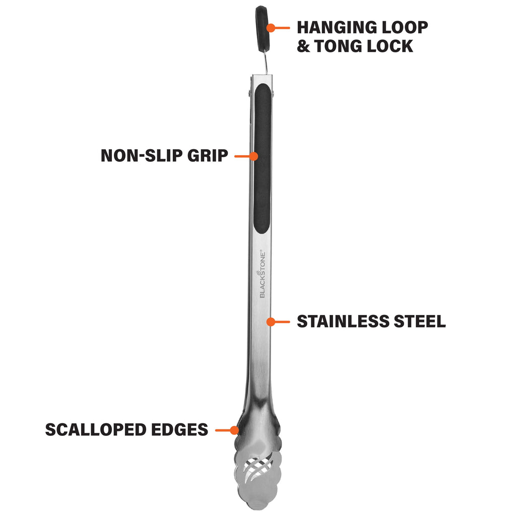 Blackstone Tongs Silicone Non-Slip Grip Stainless Steel - Image 3