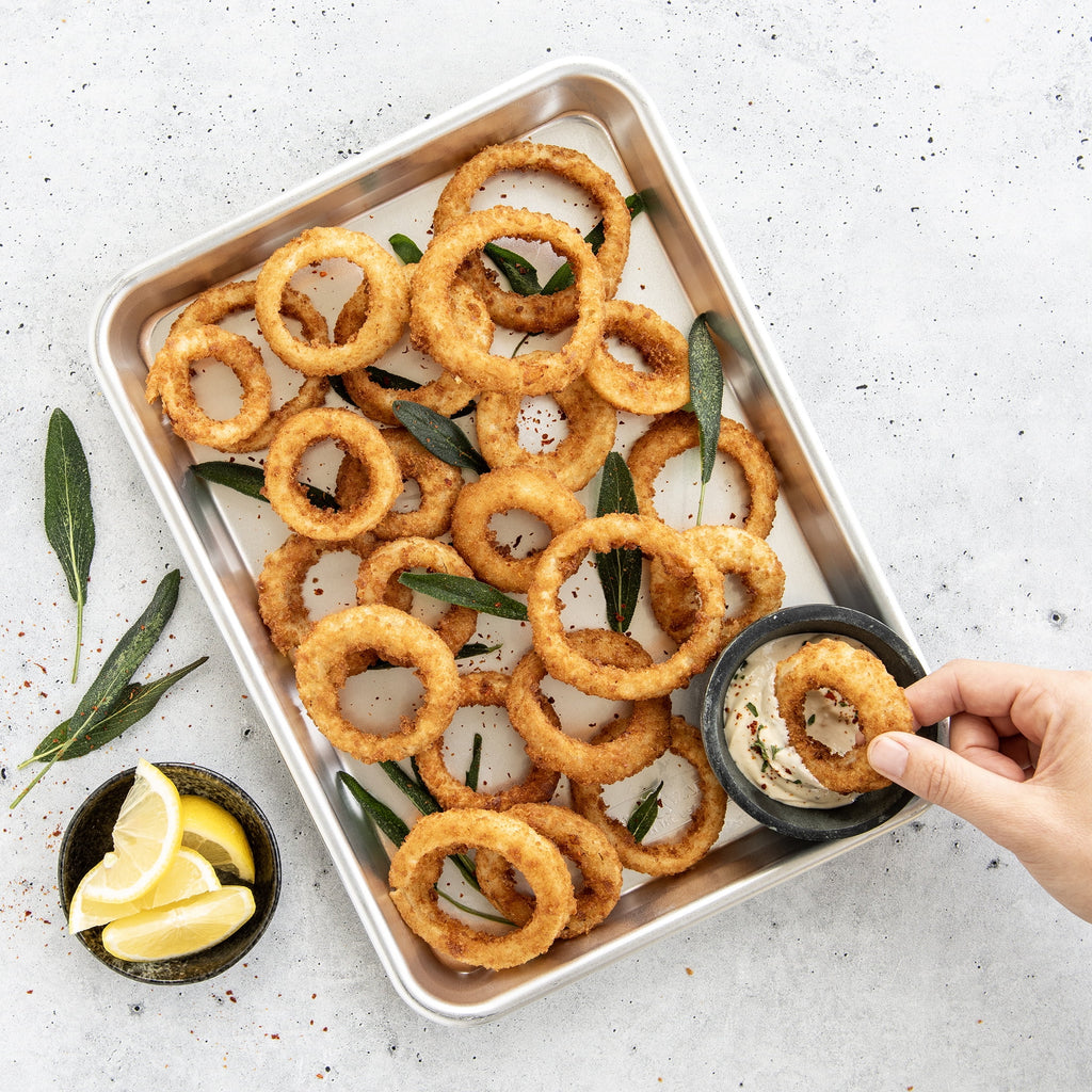 Naturals 3 Piece Aluminum Bakeware Set with Jelly Roll, Quarter & Eighth Sheet Rectangular Cookie & Baking Sheet Pans - Image 6