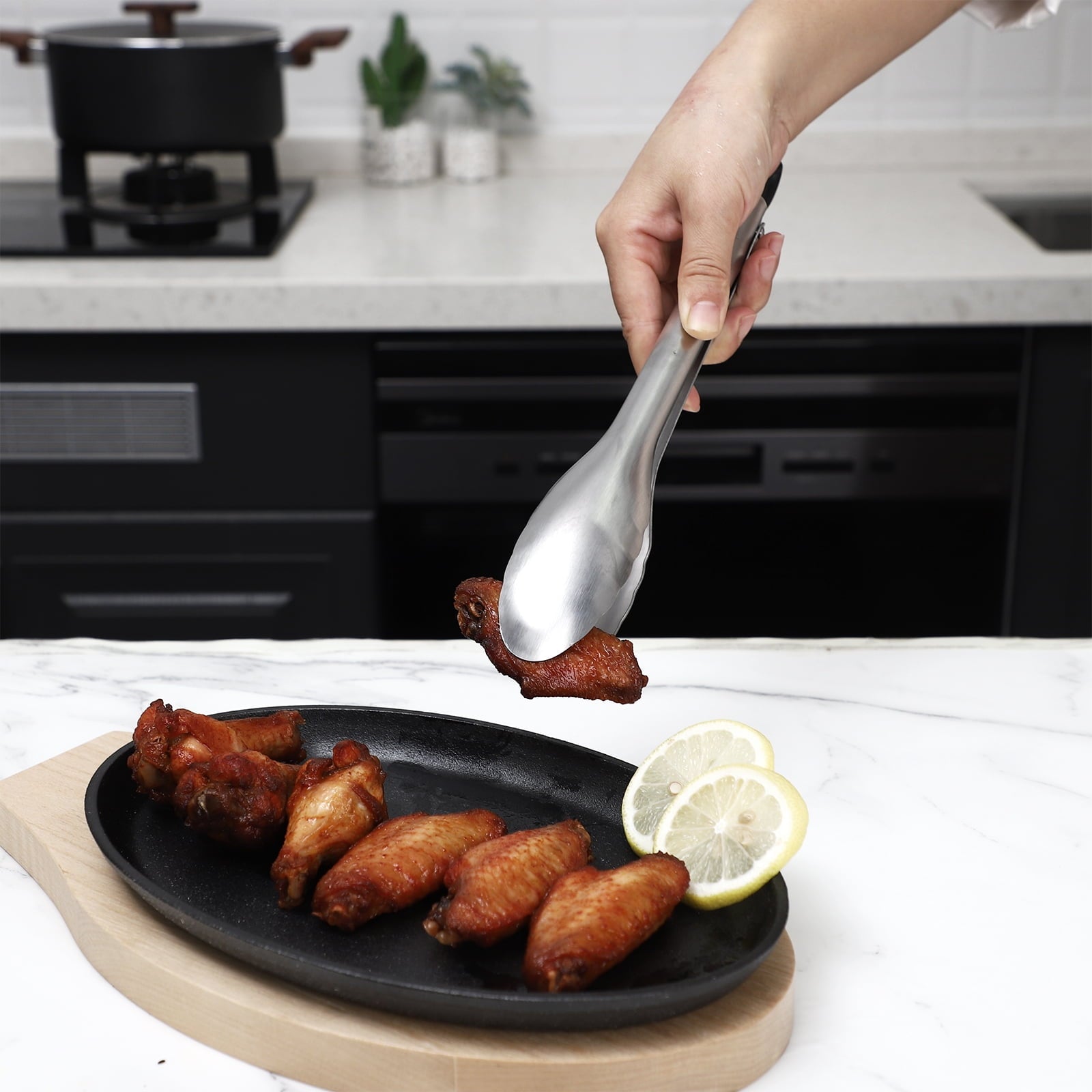 Craft Kitchen 10 Inch Stainless Steel Locking Tongs - Image 5