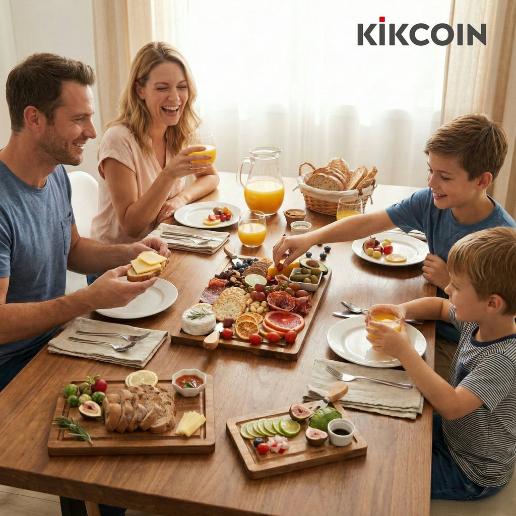 Kikcoin Acacia Wood Cutting Board, Cutting Board Set of 3 with Juice Groove, Wooden Chopping Boards for Kitchen, for ... - Image 6