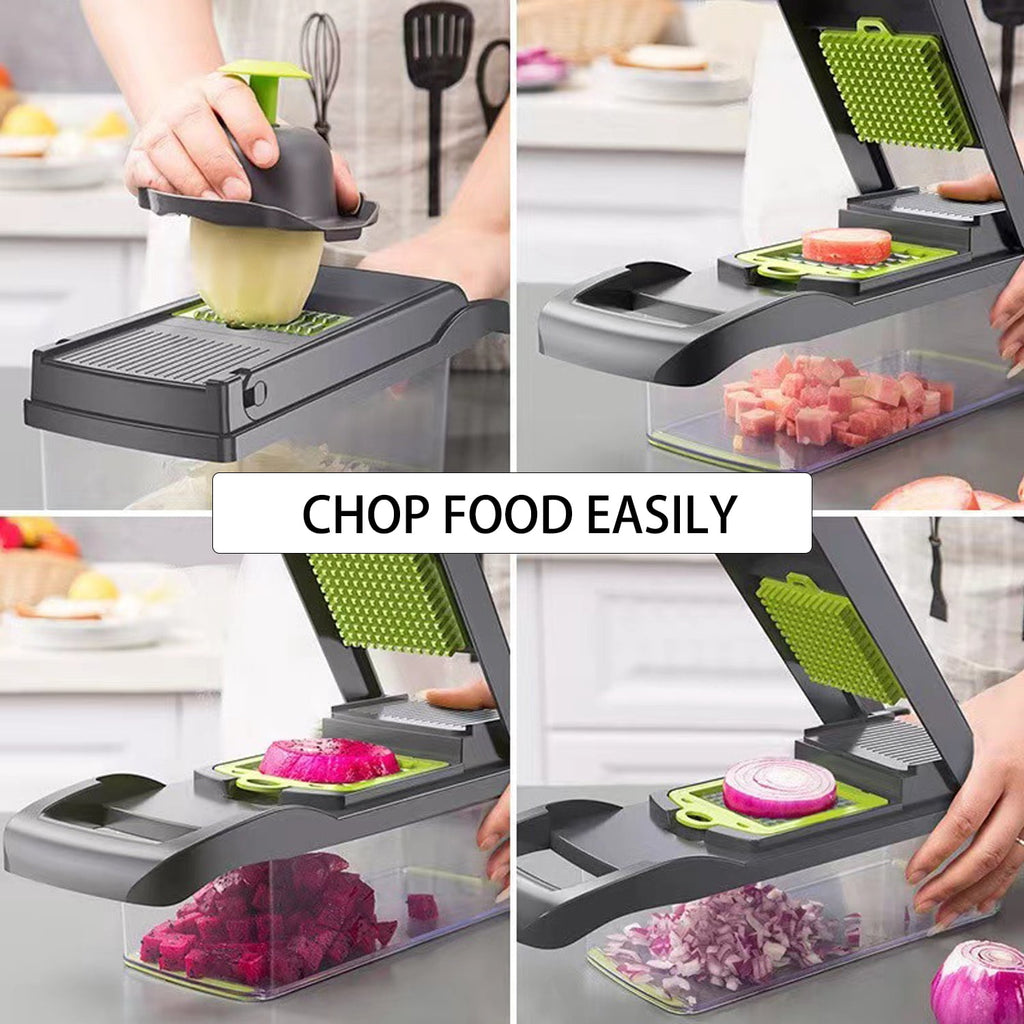 PHANCIR Vegetable Chopper, 17 in 1 Multi-Function Food Chopper, Professional Kitchen Gadget with Container - Image 3