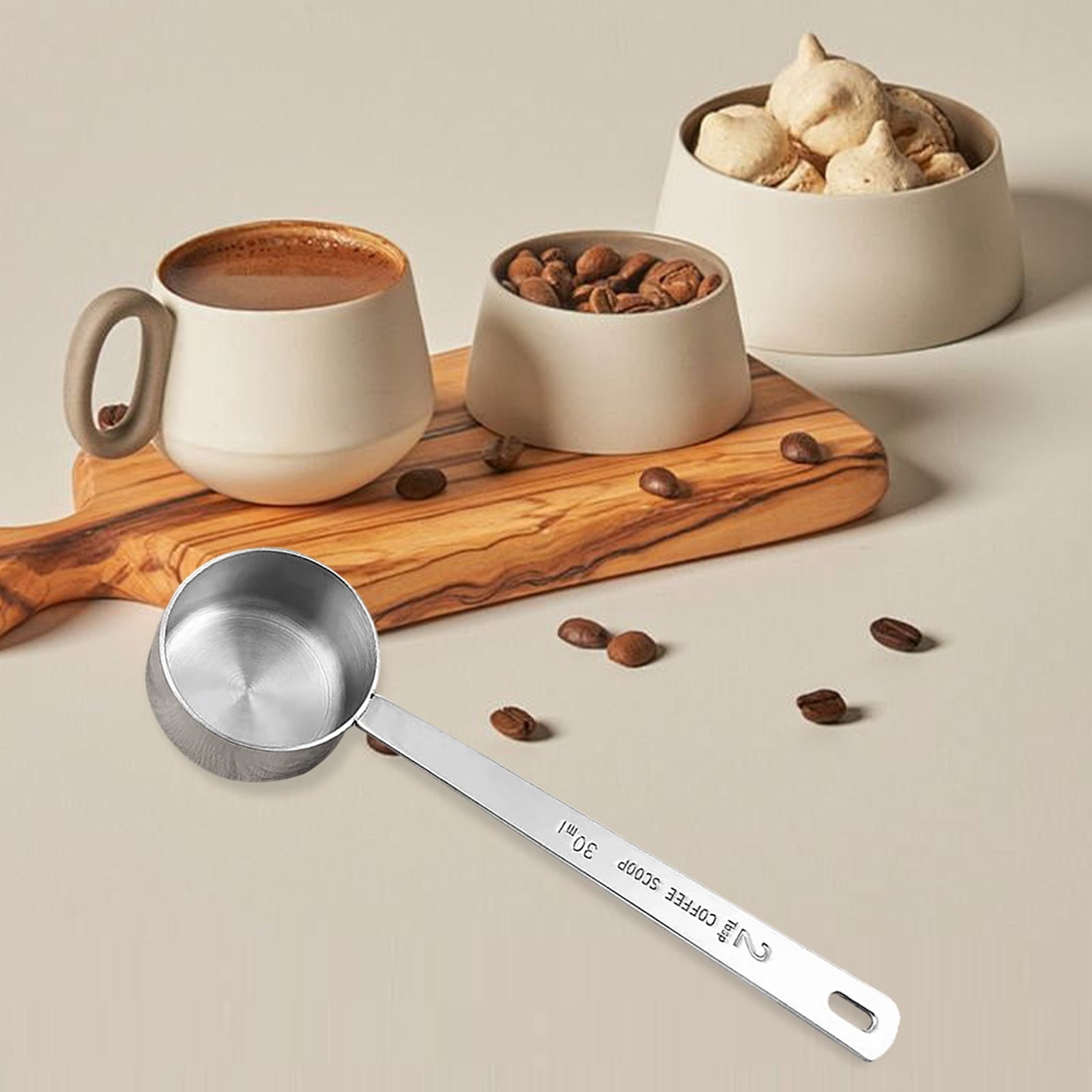 2 Tablespoon Coffee Scoop, Long Handle Stainless Steel Measuring Spoon, 1/8 Cup Measuring Cup, Coffee Measuring Spoon... - Image 3