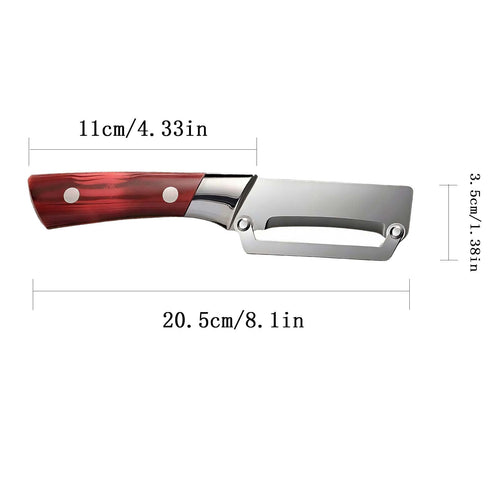 2026 New Zero Snag Wooden Kitchen Tool, 2-in-1 Multifunctional Stainless Steel Vegetable Handle Peeler with Built-in ... - Image 2