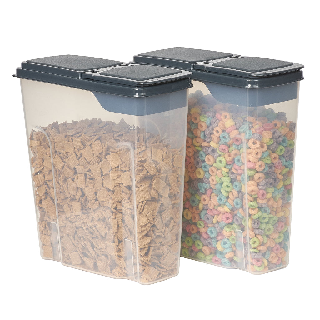 Mainstays 2-Pack Plastic Cereal Keeper Storage Containers, Kitchen Pantry Organizer Canisters for Cereal and Dry Food... - Image 4