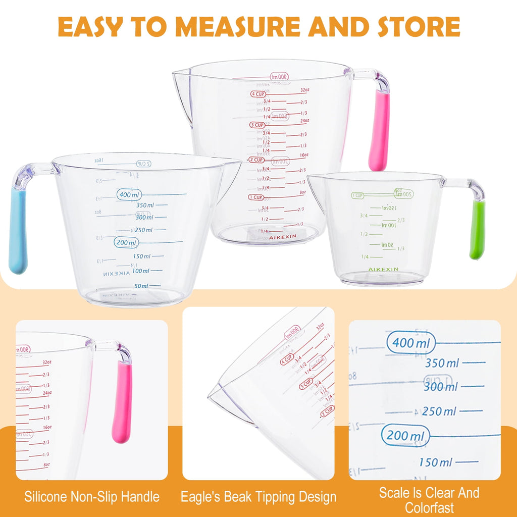 Lumikrypt 23Pcs Measuring Cups and Spoons Set, Stainless Steel Nesting Measuring Cups Spoons with Plastic Measuring C... - Image 2