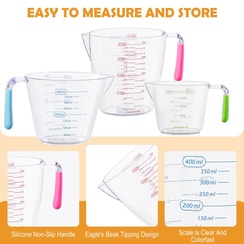 Lumikrypt 23Pcs Measuring Cups and Spoons Set, Stainless Steel Nesting Measuring Cups Spoons with Plastic Measuring C... - Image 2