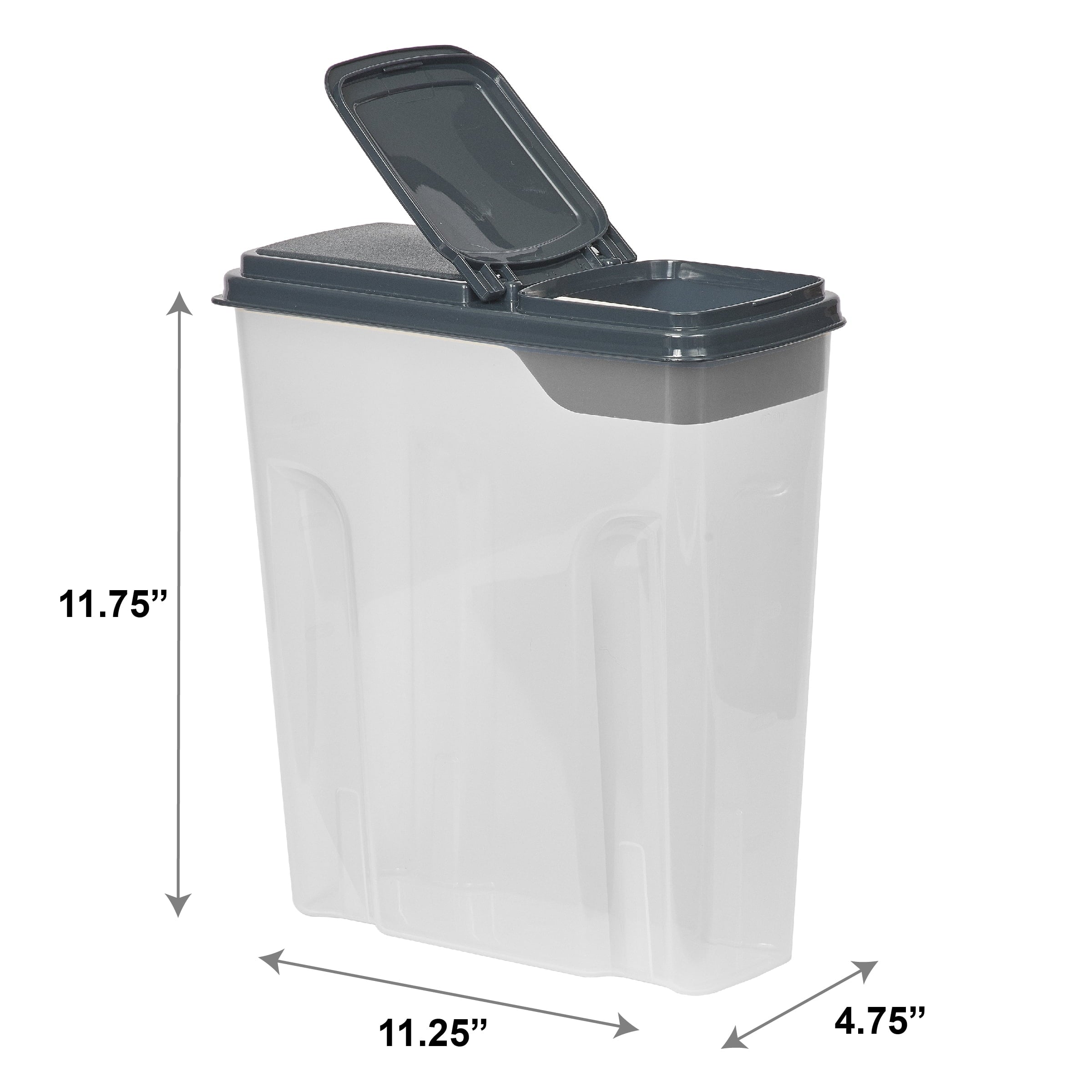 Mainstays 2-Pack Plastic Cereal Keeper Storage Containers, Kitchen Pantry Organizer Canisters for Cereal and Dry Food... - Image 3