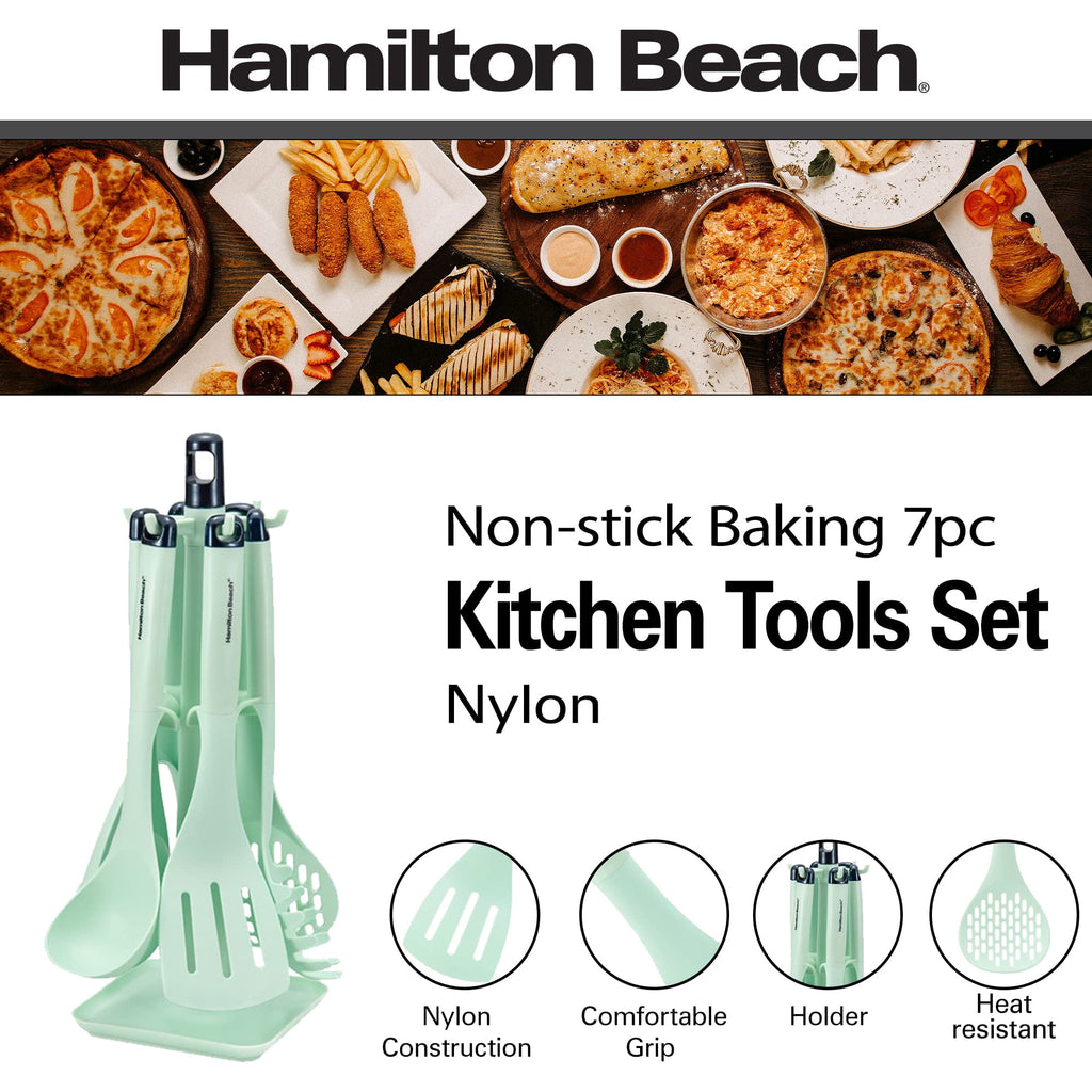 Nylon Kitchen Utensil Set 7 Piece | Cooking Utensil set Slotted turner, Ladle Skimmer, Pasta Server, Potato Masher, S... - Image 6