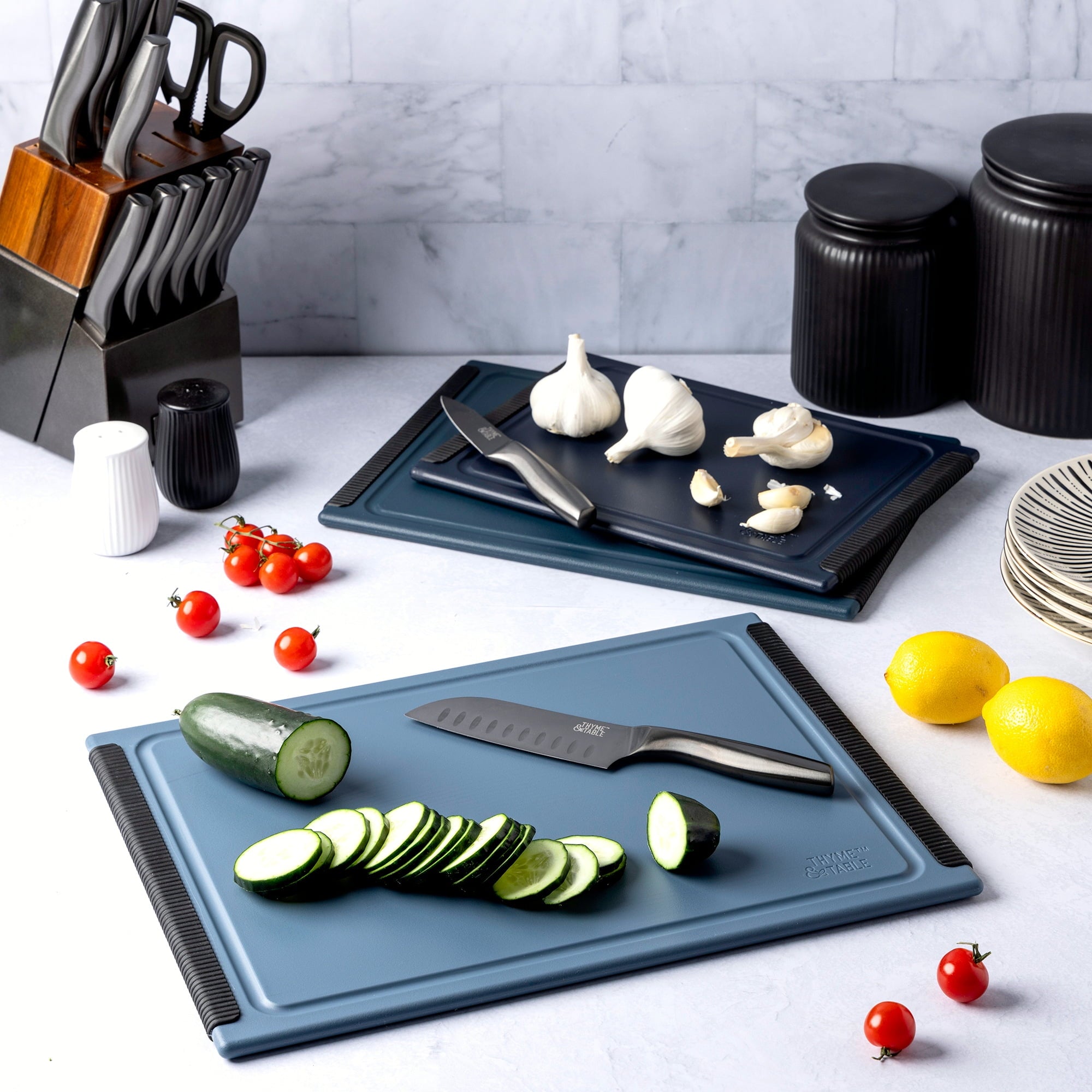 Thyme & Table 3-Piece Poly Cutting Boards Blue - SM 8.5x12", MD 10"x14", LG 12"x16" - Image 5