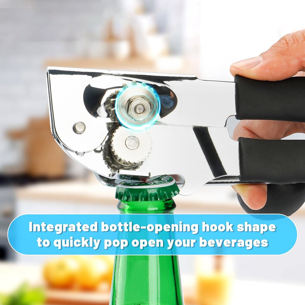 Commercial Can Opener Manual Heavy Duty Stainless Steel Handheld Smooth Edge Can Opener for Seniors for Kitchen - Image 6