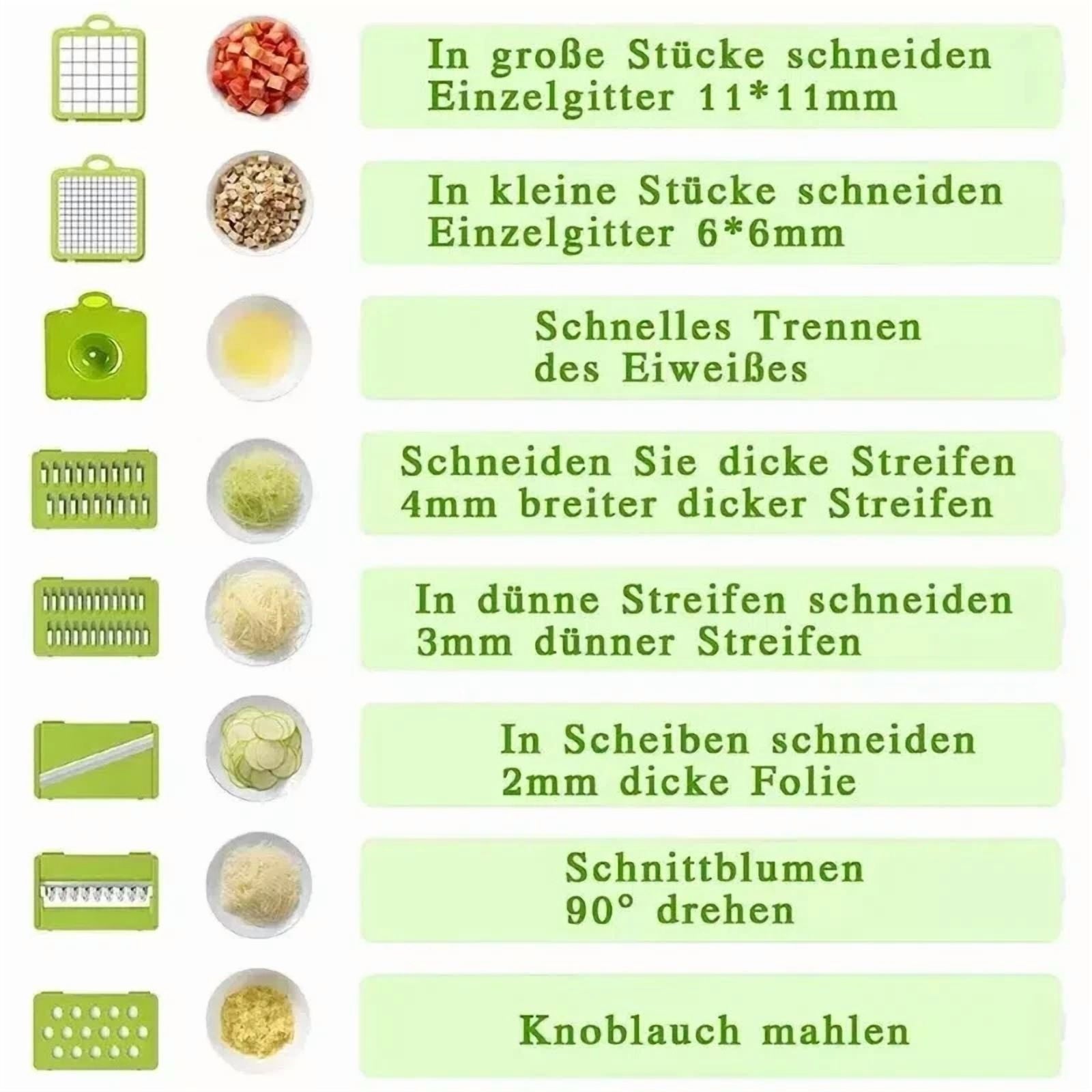 14 In 1 Vegetable Fruit Chopper Cutter Food Onion Veggie Dicer Slicer Kitchen ? - Image 4