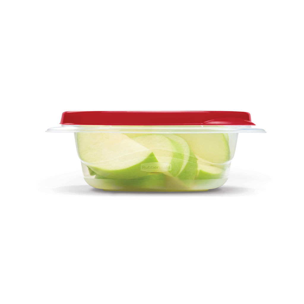 Rubbermaid TakeAlongs 1.26-Cup Small Square Food Storage Containers, Ruby Red, 5 pack - Image 3