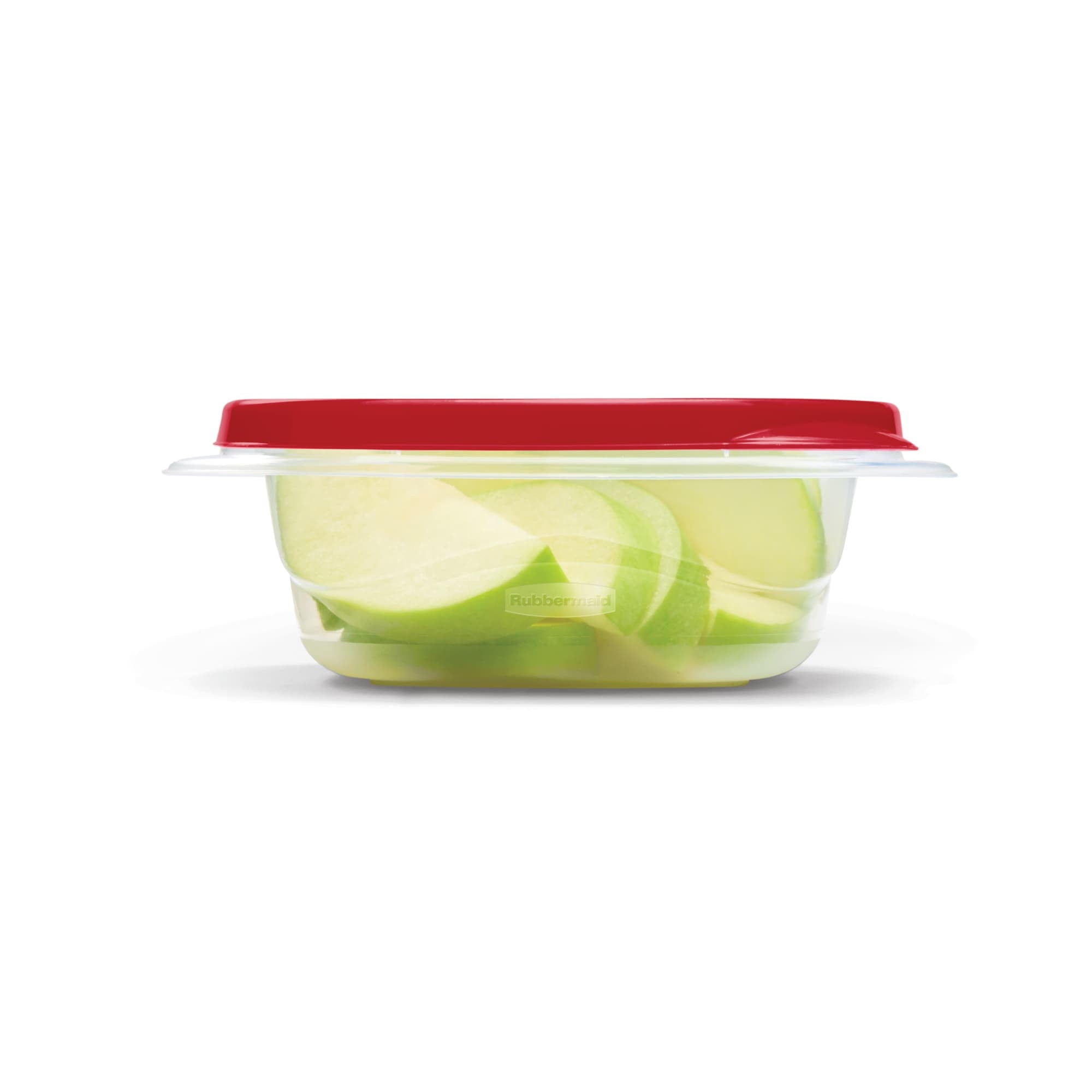 Rubbermaid TakeAlongs 1.26-Cup Small Square Food Storage Containers, Ruby Red, 5 pack - Image 3