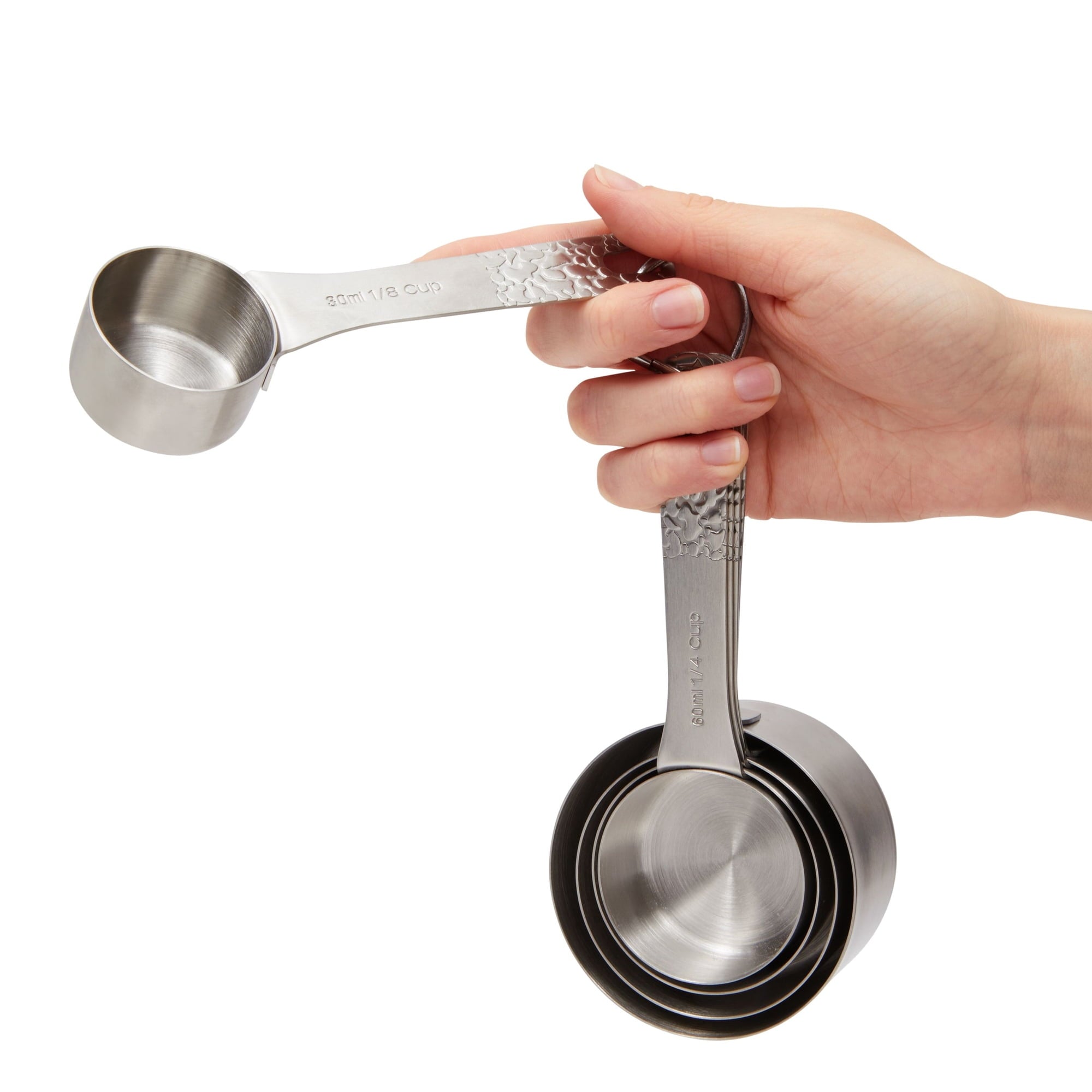 Stainless Steel Measuring Cup and Spoon Set, US and Metric Measurements (11 Sizes) - Image 3