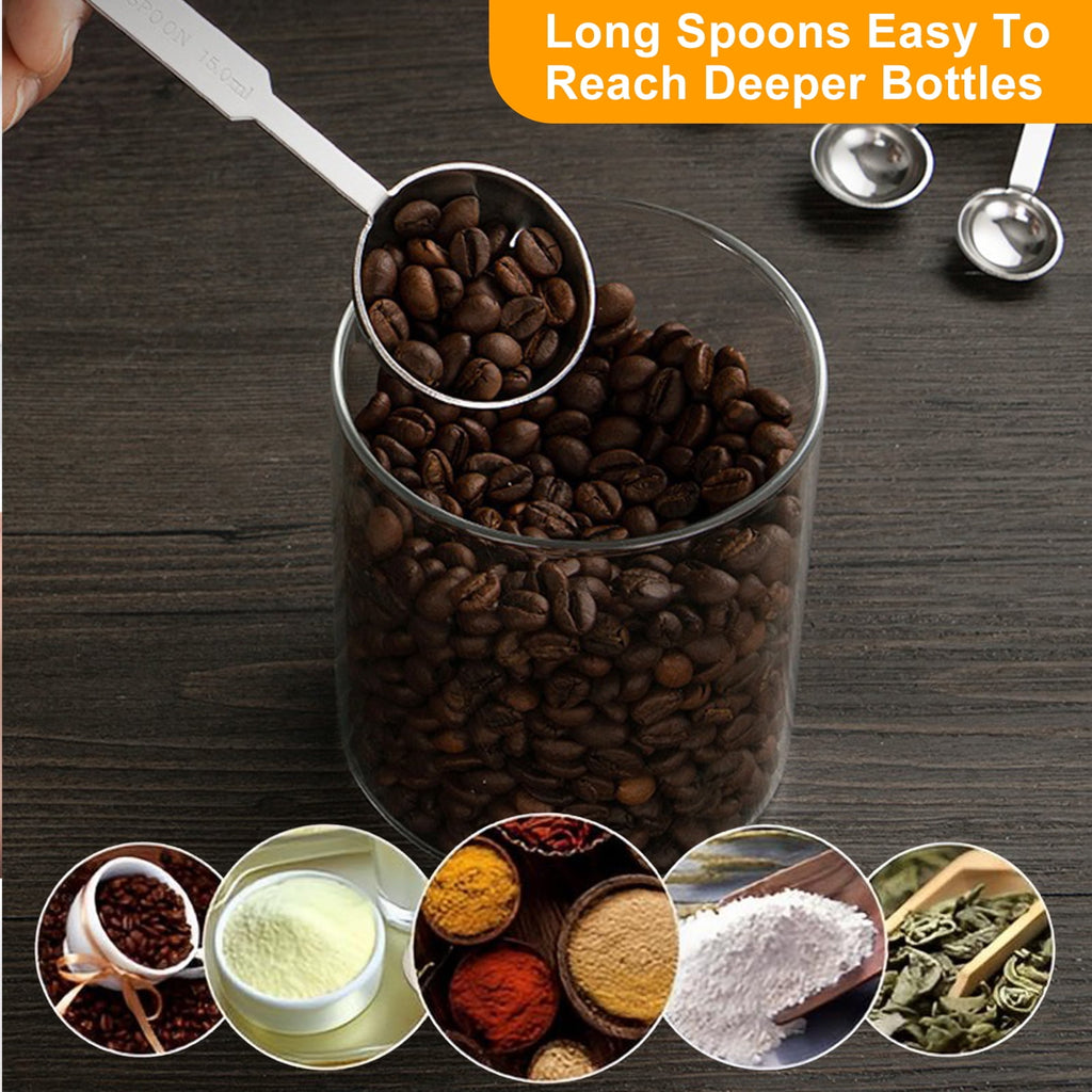 Measuring Cups and Spoons Set of 10, 5 Stainless Steel Cups and 5 Spoons for Kitchen Cooking Baking - Image 4