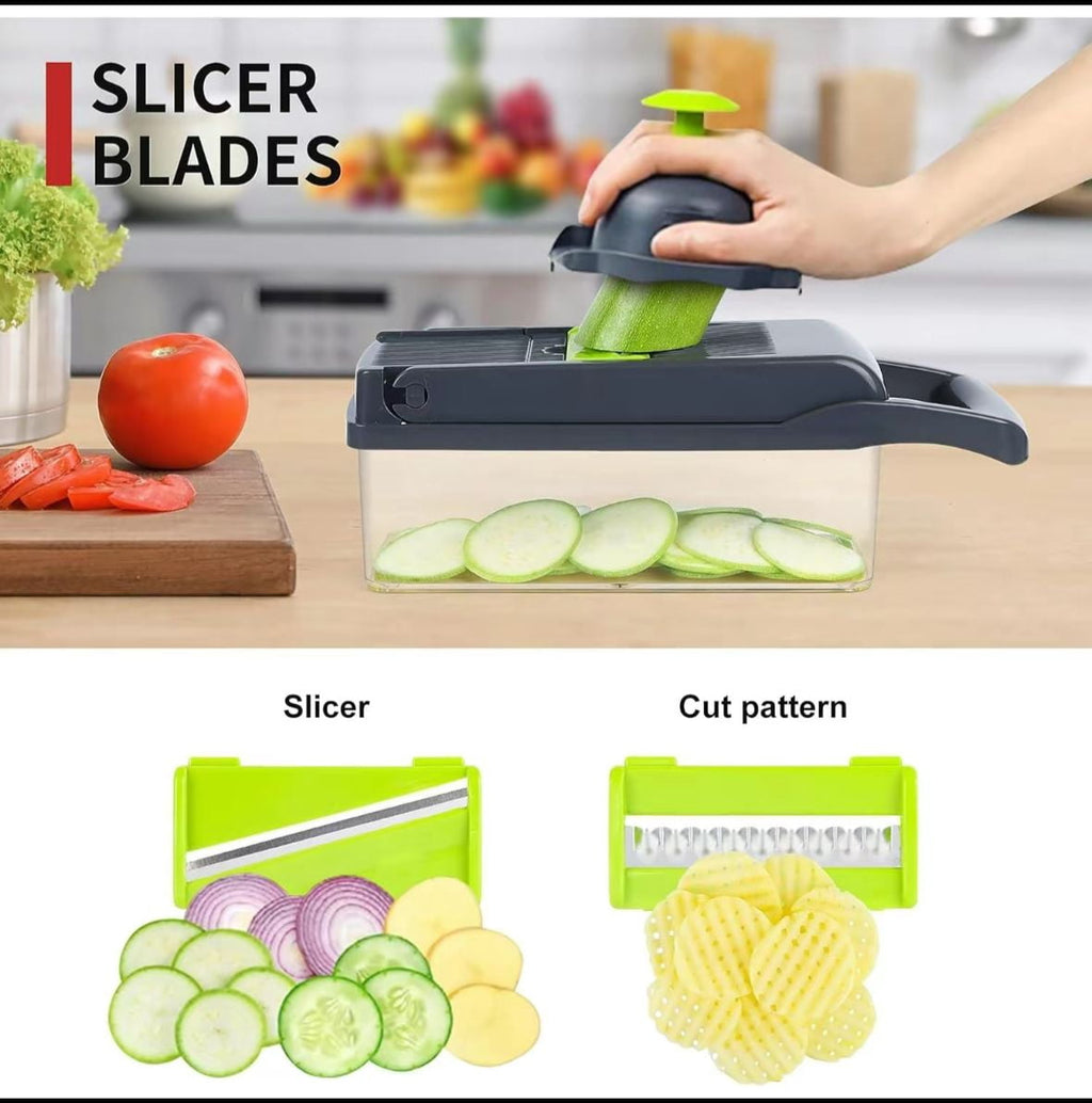 16 in 1 Multifunctional Vegetable Chopper Manual Food Chopper Vegetable Slicer Dicer Mandoline Vegetable Cutter Kitch... - Image 4