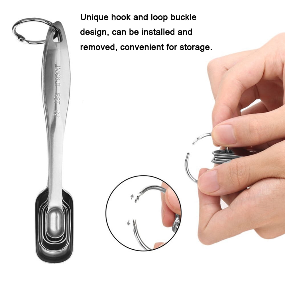 Measuring Spoons Set - 6 Piece measuring cups and spoons set, Stainless Steel Measuring Spoonsmeasuring spoons and cu... - Image 5