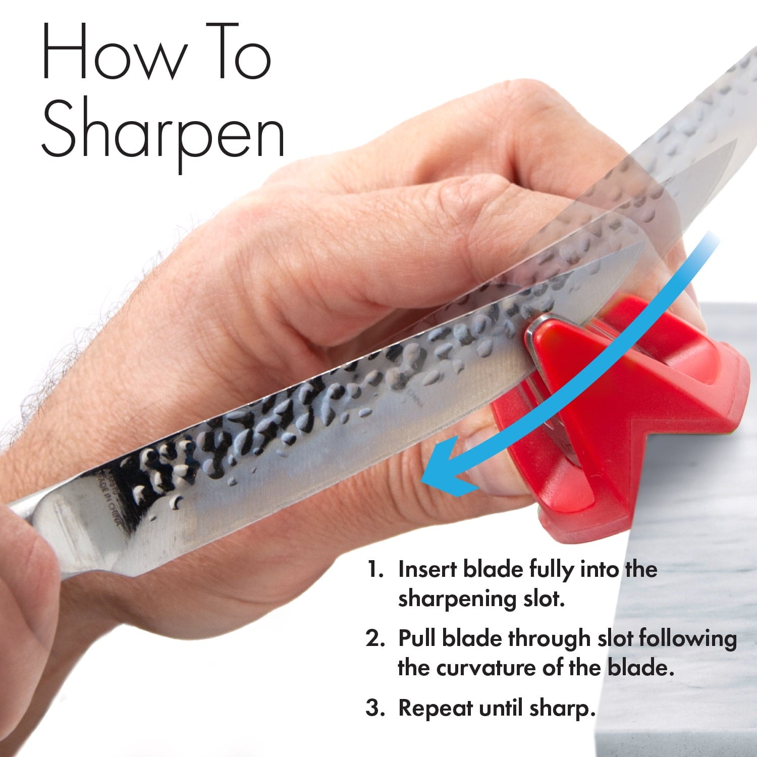 Smiths Edge Grip 2-Stage Knife Sharpener, Red - Image 4