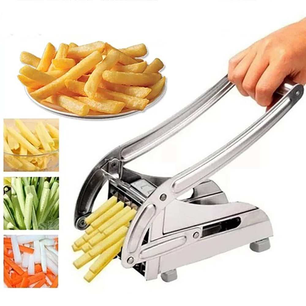2-Blade French Fry Cutter | Stainless Steel Potato & Vegetable Chopper Slicer Dicer - Image 6