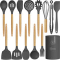 Silicone Cooking Utensils Set - 446°F Heat Resistant Silicone Kitchen Utensils for Cooking,Kitchen Utensil Spatula Se...